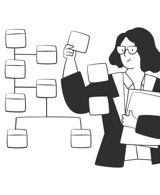 Illustration of a manager mapping workflows